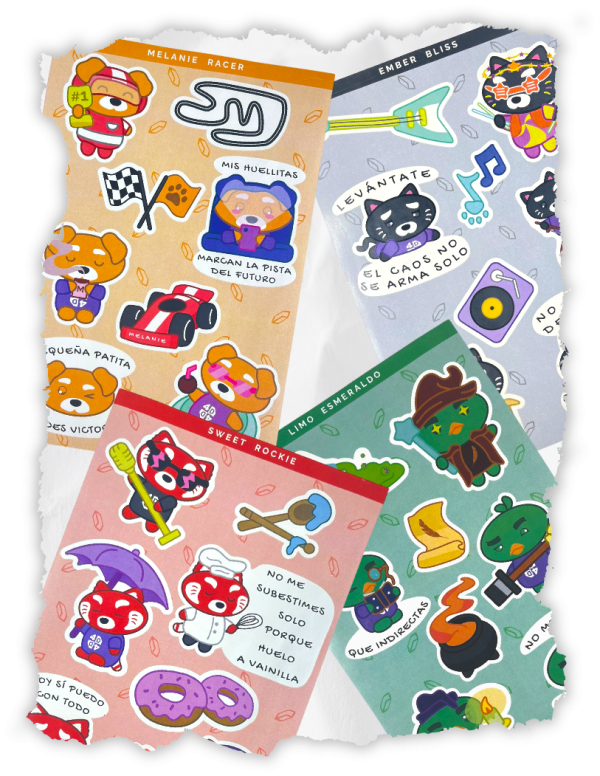 Stickers en paquete 4 Dimensiones - Stickers